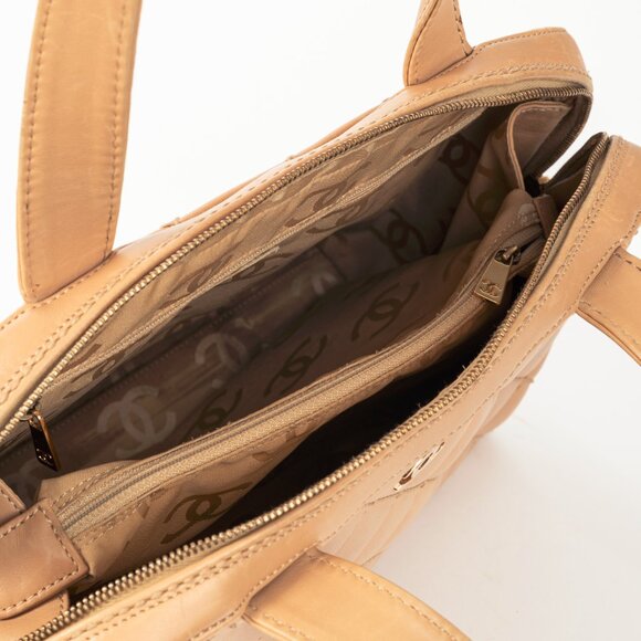 Chanel Wild Stitch Sand CC Quilted Leather Tote - Picture 11 of 14